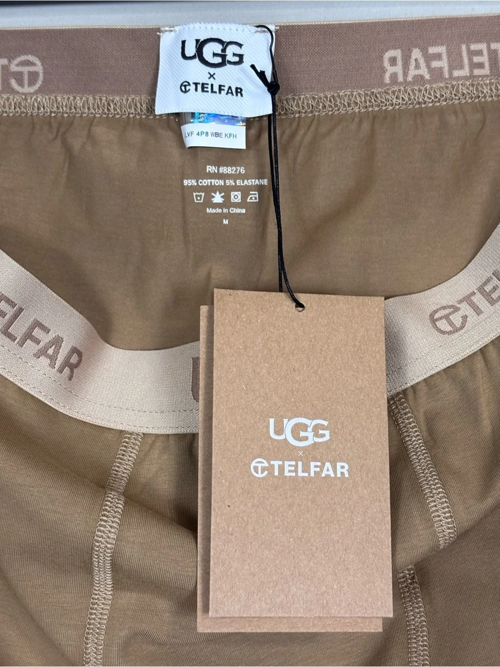 NWT UGG x TELFAR Logo Leggings Medium Camel Gender Inclusive Rare